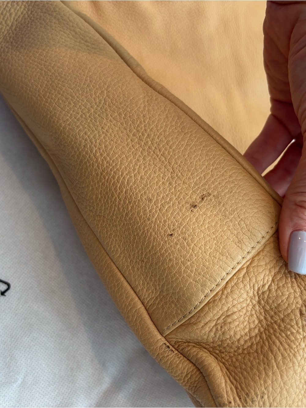 CHANEL Beige Leather CC-Topped Tote - Picture 8 of 12